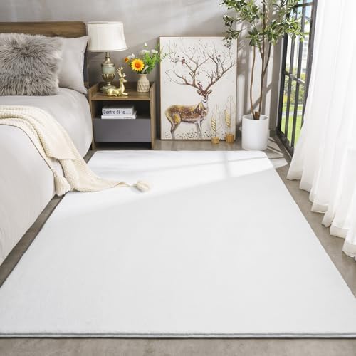 Amearea Large Area Rugs for Bedroom Living Room, 6x9 White Memory Foam Rug - Image 2
