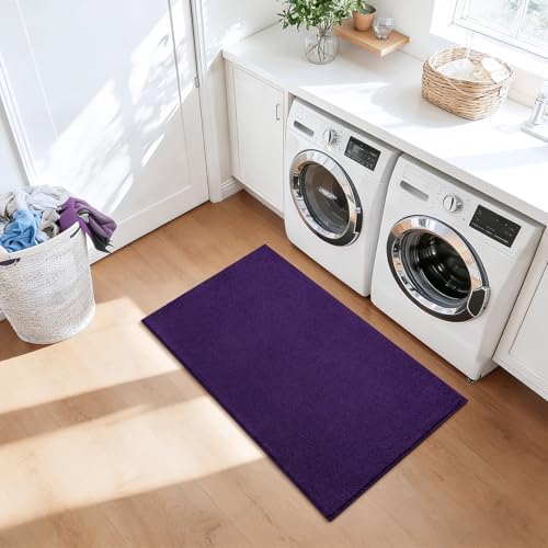 ISEAU 2x4 Soft Runner Rug for Hallway, Washable and Non-Slip, Purple - Image 2