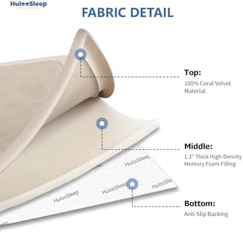 Ultra Soft Baby Play Mat for Floor, 1.3" Thick Elasti-Foam 65x50 Play Mat for Playpen,Water-Repellent Coral Velvet for Tummy Time, Non-Slip Backing,Safe for Toddlers & Infants（Beige） - Image 5
