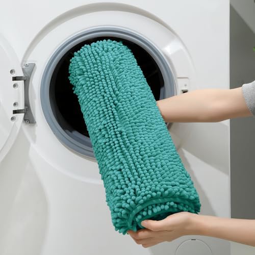 HOMEIDEAS Bathroom Rugs Set of 3, Super Soft Absorbent Chenille Bath Rugs - Image 6