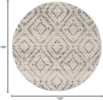 SAFAVIEH Adirondack Round Rug 10', Boho Light Grey & Grey ADR131C - Image 2