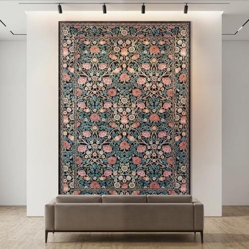 GarveeHome Blue Floral Washable Rug 5x7 for Bedroom Living Room - Image 5