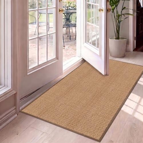 4ft Hallway Runner Rug Mat Non Slip, Absorbent Floor Rug Carpets, Runner for Entryway Porch Backyard Dining Room, Camel by GOYLSER