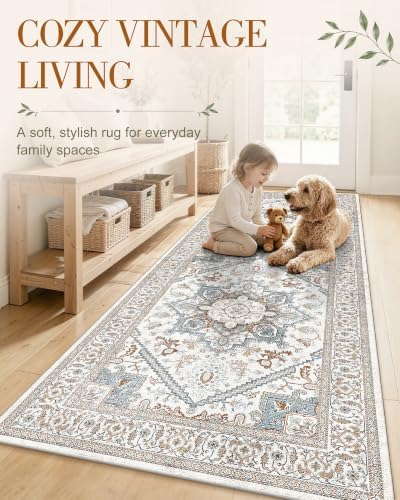 OLANLY 8x10 Washable Area Rug, Soft Non Slip Carpet for Bedroom Living Room - Image 3