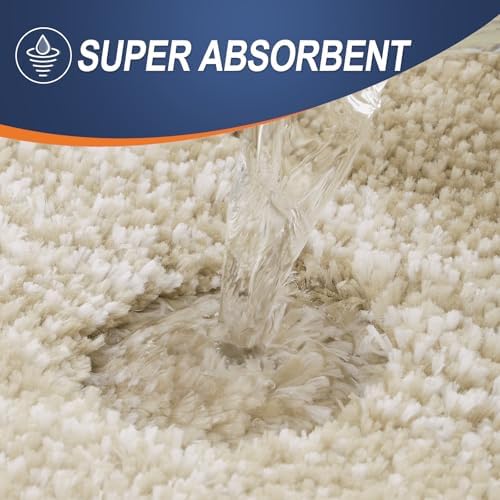 OLANLY Microfiber Bathroom Rugs Sets 3 Piece, Absorbent Bath Mats, Tan - Image 4
