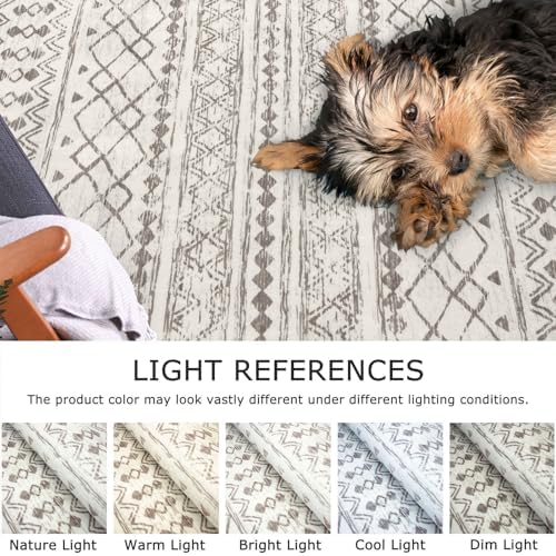 KUTA Extra Long Runners for Hallways 2.6x20ft Washable Beige Boho Runners - Image 4
