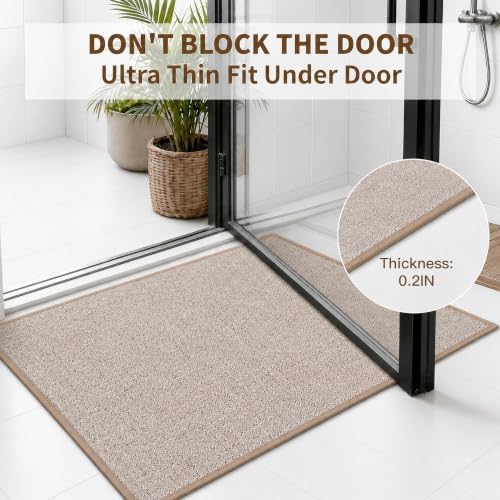 Ultra Thin Bath Mat, Thin Bathroom Rugs Fit Under Door, Non Slip Floor Mat - Image 6
