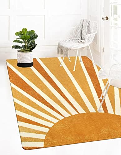 Lahome Boho Rainbow Sun Area Rug 4x6 for Classroom - Image 5