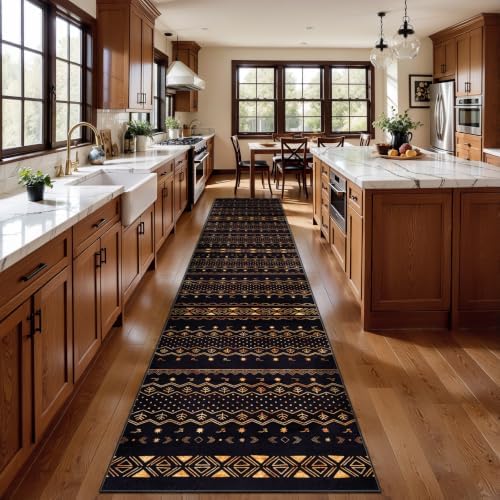 SERISSA 2x12 Washable Non-Slip Boho Runner Rug for Hallway - Image 2