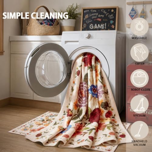 Blush Hallway Runner Rug 2x10 for Kitchen Bathroom - Image 4