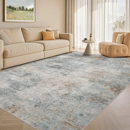 Tortania Area Rug Living Room Rugs - 5x8 Washable Large Soft Neutral Boho Moroccan Bohemian Farmhouse Rug Indoor Floor Carpet for Bedroom Under Dining Table Home Office Decor - Grey Brown by Tortania