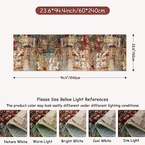 Lahome Washable Runner Rug, 2x8 Runner Rug for Hallways, Red/Multi - Image 2