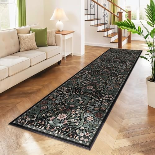 3x10 Floral Runner Rug for Kitchen Washable Hallway Runner Rug - Image 3