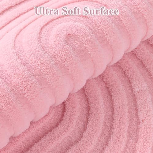 Pauwer 6x9 Area Rugs for Living Room, Modern Non Slip Washable Rug, Pink - Image 3