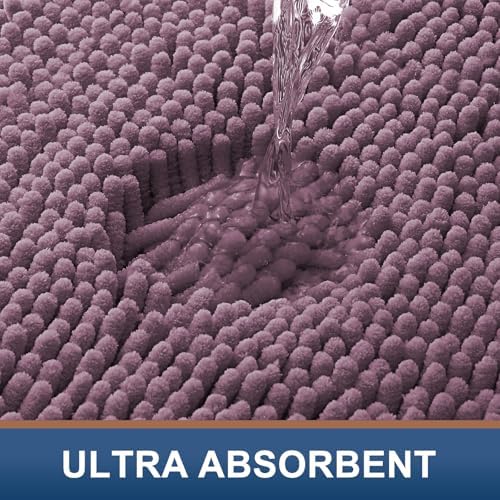 Smiry Bathroom Rugs 36X24, Luxury Chenille Extra Soft Absorbent Bath Mat - Image 4