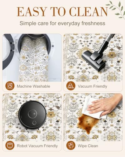 OLANLY 2'6"x12' Washable Runner Rug, Non Slip Carpet for Hallway Kitchen - Image 6