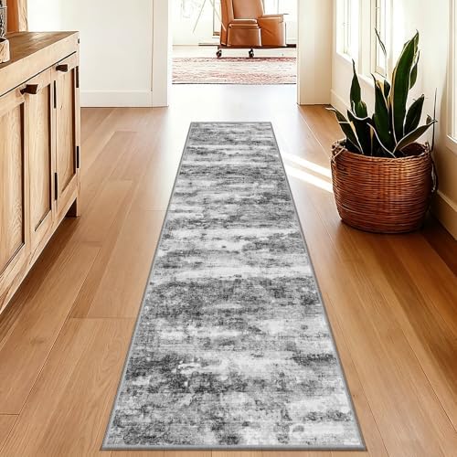 Runners for Hallways 2x8 Kitchen Runner Rugs，Modern Abstract Rug Runners for Entryway，Black and White Washable Runner Rug Non-Slip 8ft Carpet Rug for Bedroom Living Room - Image 6