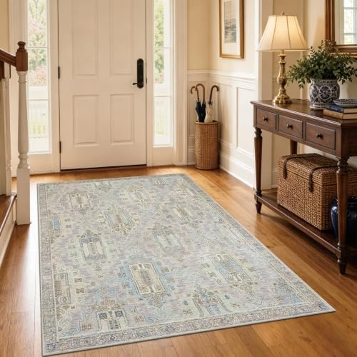 Vintage Persian pattern 3x5 Area Rug for Bedroom Living Room Small Space by Unknown