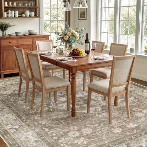 SameBed 8x10 Area Rug Living Room, Vintage Washable Carpet Vintage Brown - Image 2