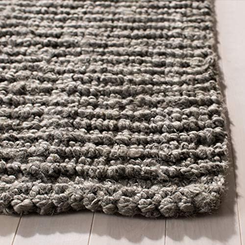 SAFAVIEH Natural Fiber Square Rug 10', Jute Knotted Light Grey NF447G - Image 6