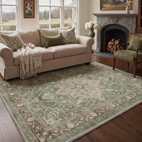 GENIMO 8x10 Outdoor Rug, Washable Quick Dry for Patio, Dusty Sage - Image 6