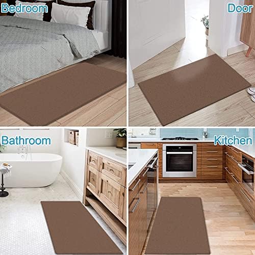 godehone Shower Mats Non Slip Without Suction Cups, PVC Loofah Bathroom Mats, Loofah Mats for Shower and Bathroom, Quick Drying, 23.6× 47.2 Inch, Brown - Image 6