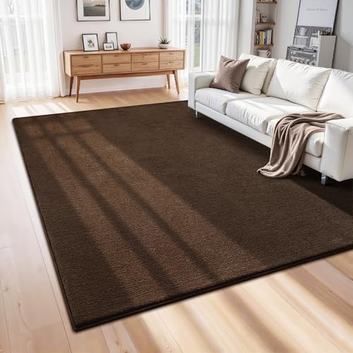 ISEAU 4x6 Soft Area Rug for Bedroom, Washable and Non-Slip, Brown by ISEAU