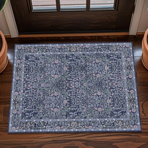 2x3 Area Rug Washable Entry Rug Soft Carpet (Blue) by Unknown