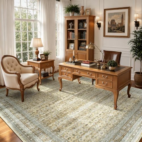 Lofus 8x10 Area Rug for Living Room, Non-Slip Washable Carpet，Beige - Image 6