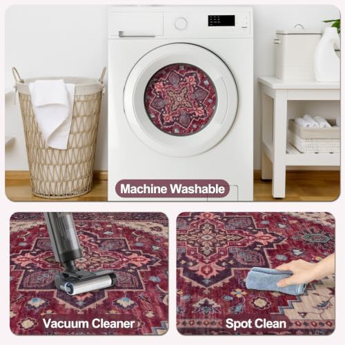 Tangsoo Oriental 3x5 Rugs, Washable Non Slip Accent Rugs for Entryway - Image 3