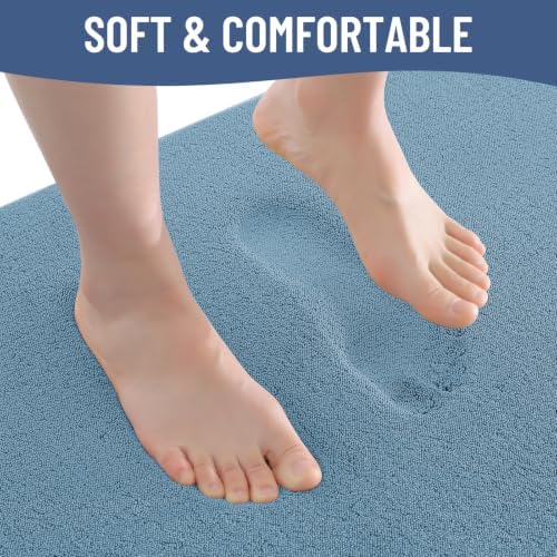 Smiry Memory Foam Bath Mat 44x32, Extra Soft Absorbent Bathroom Rugs - Image 3