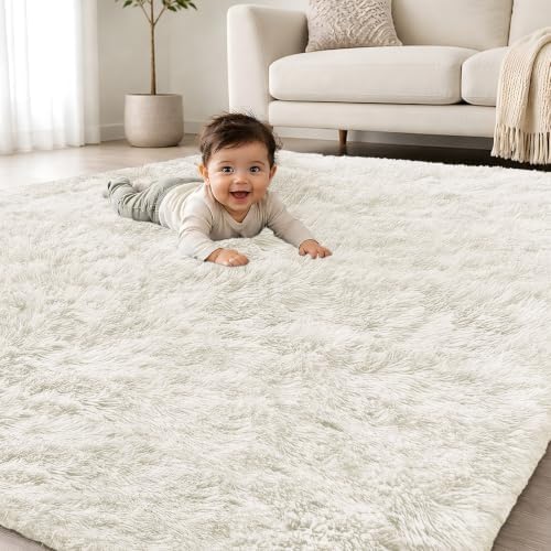 Smiry Area Rugs for Living Room Bedroom 6x9 ft, Fluffy Washable Carpet by Smiry