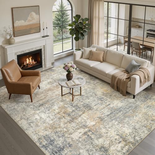 kakania Washable 10x12 Area Rug for Living Room: Abstract Modern Home Decor by kakania