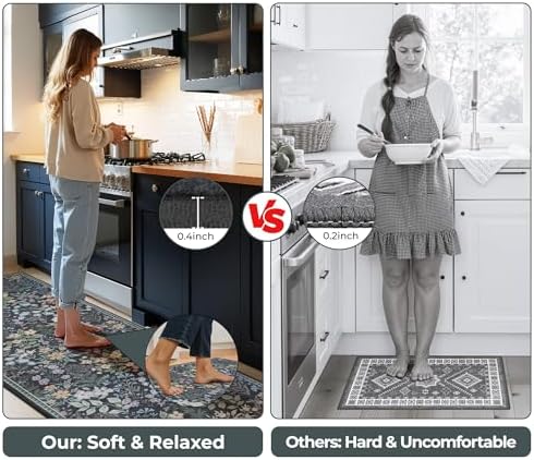 GRANNY SAYS Boho Kitchen Rug Set of 3, Anti Fatigue Kitchen Mats Non Slip - Image 6