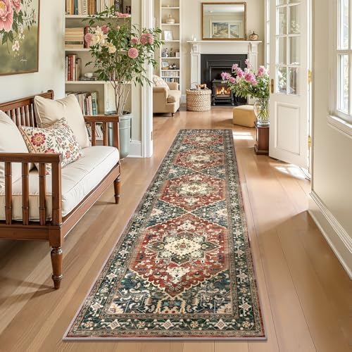 Yamaziot Washable Runner Rug, 2x10 Non-Slip Boho Hallway Kitchen Rug - Image 6