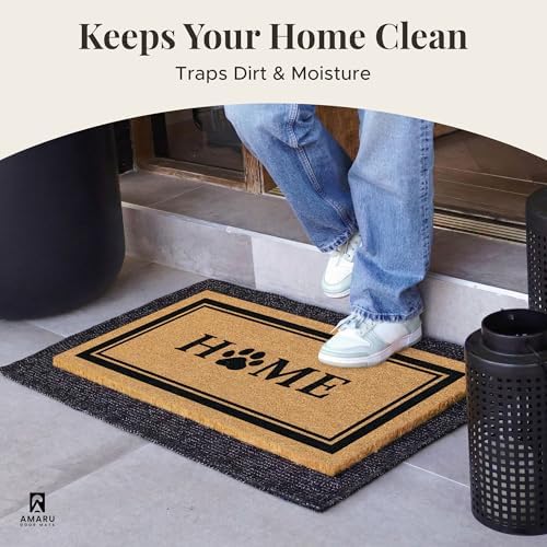 Coir Welcome Mat, Non-Slip, Home Dog Classic, 17x29 in - Image 3