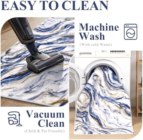 Yamaziot 2x8 Washable Modern Abstract Runner Rug Non-Slip for Hallways - Image 4