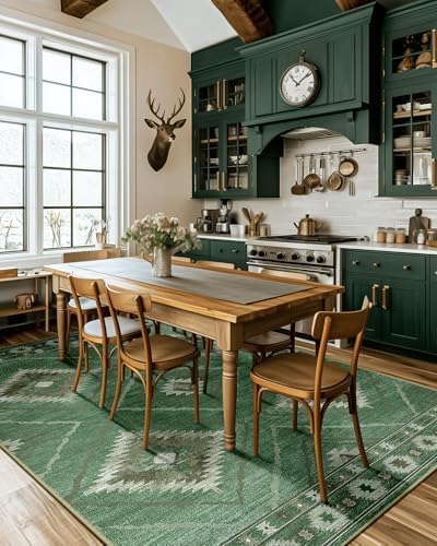 BESTSWEETIE 9'x12' Washable Area Rug for Living Room Bedroom Sage Green - Image 6