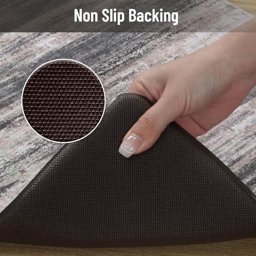 KIMODE Anti Fatigue Kitchen Mats, Black and Grey Half Moon Kitchen Rug - Image 4