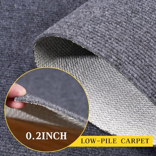 2x8 ft Outdoor Runner Rug, Non-Slip Indoor Outdoor Carpet Runner with TPR Backing, Waterproof Mat for Hallway, Kitchen, Patio, Garage, Deck, Entryway, Grey Fine Stripes - Image 2
