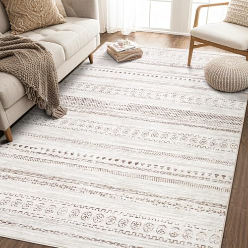kakania Washable 6x9 Area Rug for Living Room: Boho Geometry Home Decor - Image 6