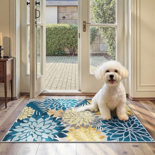 Arenarug Outdoor Rug Waterproof, Washable Patio Rug for Deck, 2x3, Ocean by ArenaRug