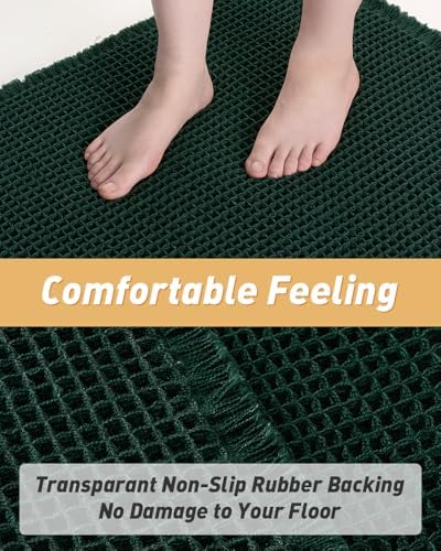 Upgraded Waffle Bath Mat Runner Absorbent Non Slip Bathroom Mat, 2' x 6' - Image 3
