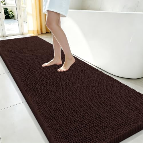 Smiry Bathroom Rugs 59X24, Luxury Chenille Extra Soft Absorbent Bath Mat by Smiry