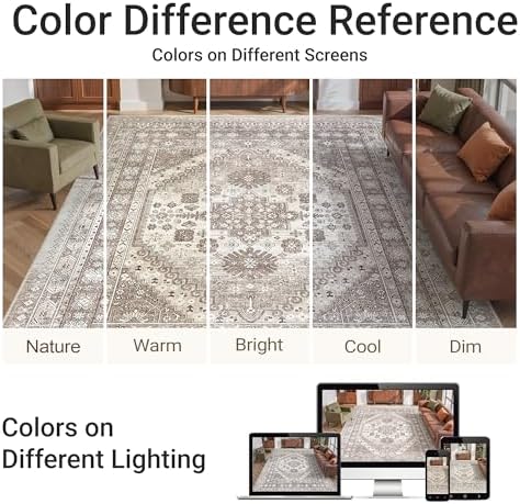 befbee Washable 5x7 Area Rug Non Slip Stain Resistant Rug for Living Room - Image 6