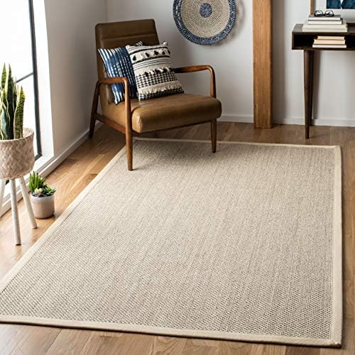 SAFAVIEH Natural Fiber Accent Rug 3x5, Sisal Textured Marble & Beige NF143C by Unknown