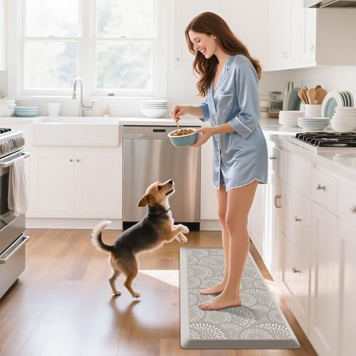 Mattitude 4/5 Inch Kitchen Mat, 17.3x39in Heavy Duty Ergonomic Comfort Foam Standing Desk Mat, Waterproof Non-Slip Standing Mats and Rugs for Kitchen, Office, Khaki - Image 5