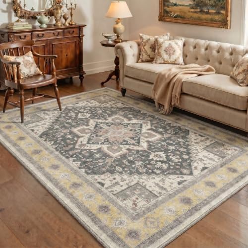 GENIMO 6x9 Outdoor Rug, Washable for Patio and Deck, Dusty Ochre - Image 6