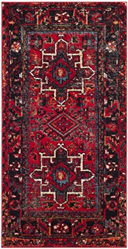 SAFAVIEH Vintage Hamadan Area Rug 2'7"x5', Traditional Red & Multi VTH211A by Unknown