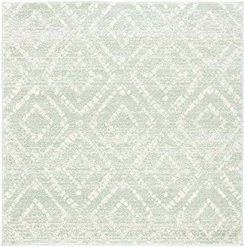 SAFAVIEH Adirondack Square Rug 6', Boho Green & Ivory ADR131Y - Image 3